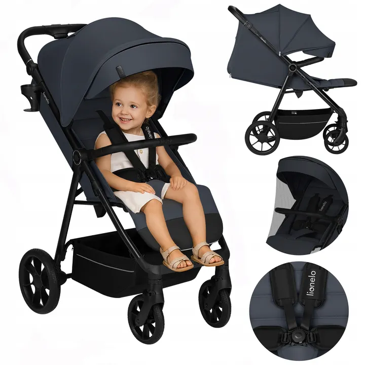 Прогулянкова коляска Lionelo IVA GREY GRAPHITE — Photo 5