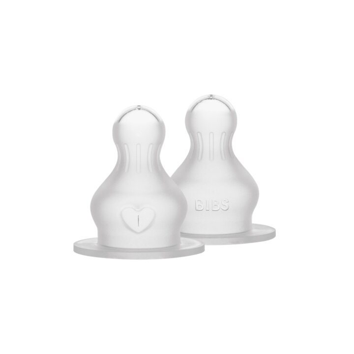 Змінні соски для пляшечки BIBS Bottle Niple 2 pack Silicone Slow Flow (повільний потік) — Photo 2