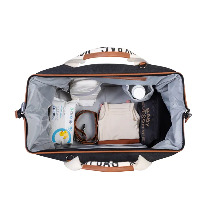 Сумка Childhome Mommy bag Signature canvas black, арт. CWMBBSCBL — Photo 27