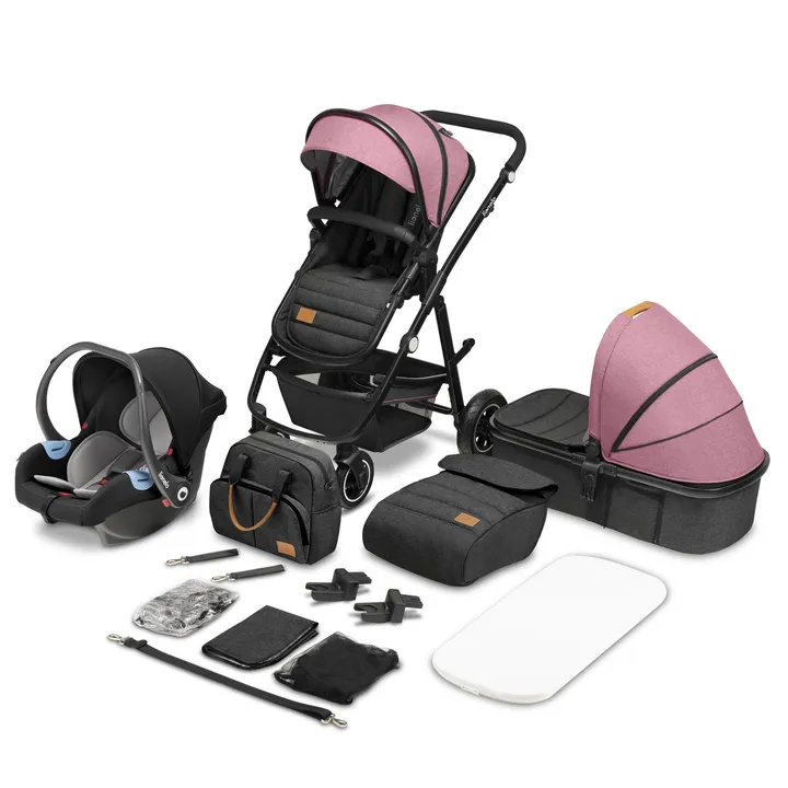 Універсальна коляска 3 в 1 Lionelo AMBER PINK ROSE — Photo 4