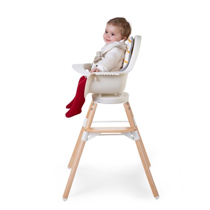 Стілець для годування Childhome Evolu ONE.80° з бампером - natural/white — Photo 20