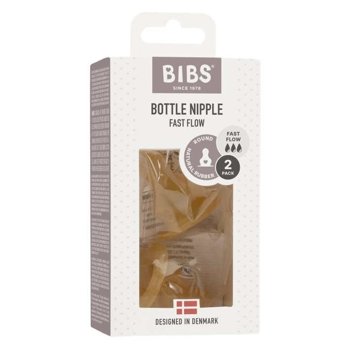 Змінні соски для пляшечки BIBS Bottle Niple 2 pack Latex Fast Flow (швидкий потік) — Photo 3