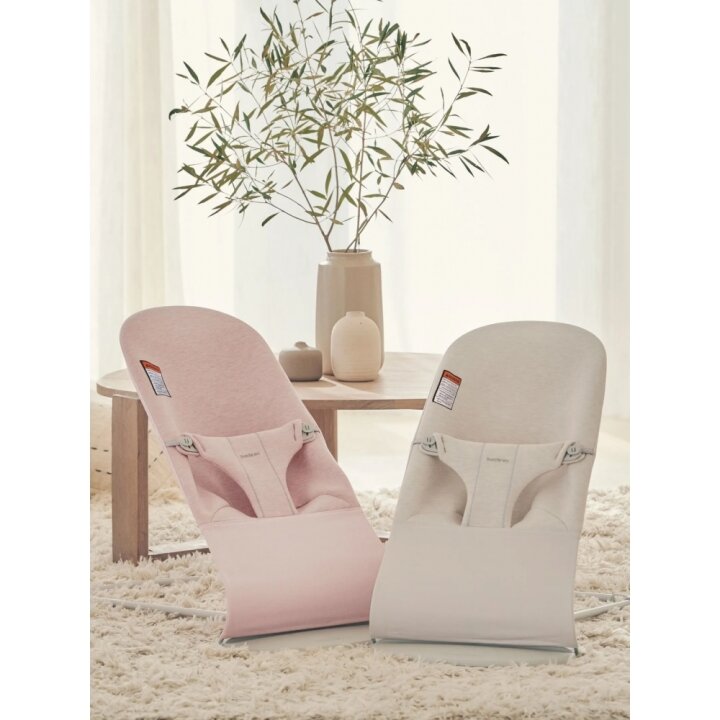 Шезлонг для немовлят BabyBjorn Bouncer BLISS 3D Jersey Light Beige — Photo 12