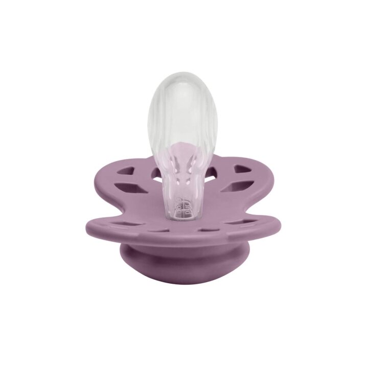 Соска пустушка BIBS Infinity Silicone Symmetrical (симетрична) – Mauve 0-6 міс. — Photo 3