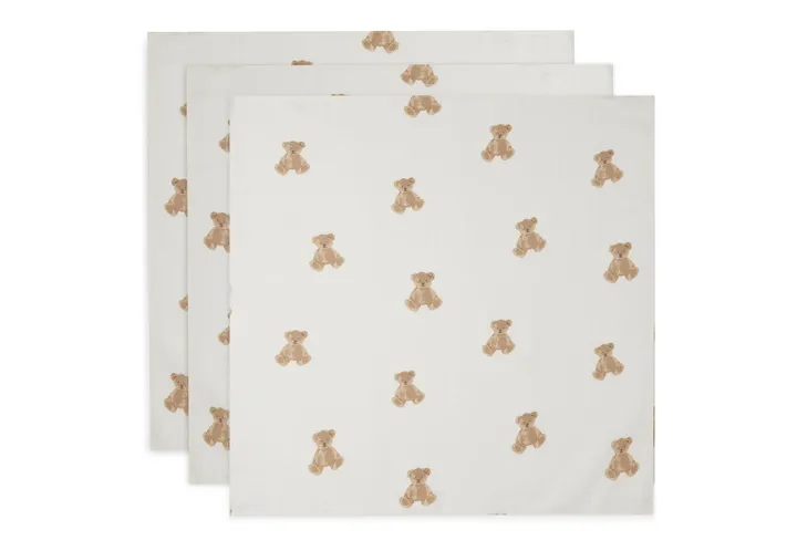 Муслінові пелюшки Jollein 70×70, Teddy Bear, 3 шт. — Photo 3