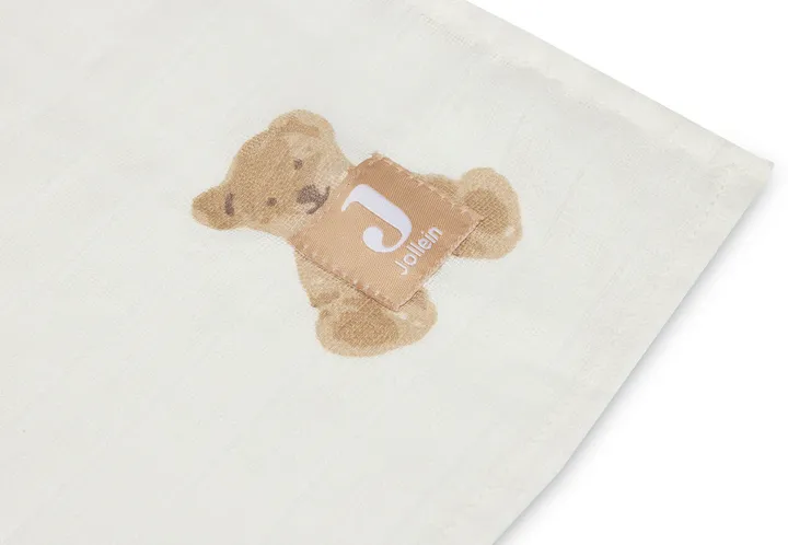 Муслінові пелюшки Jollein 115×115, Teddy Bear, 2 шт. — Photo 5