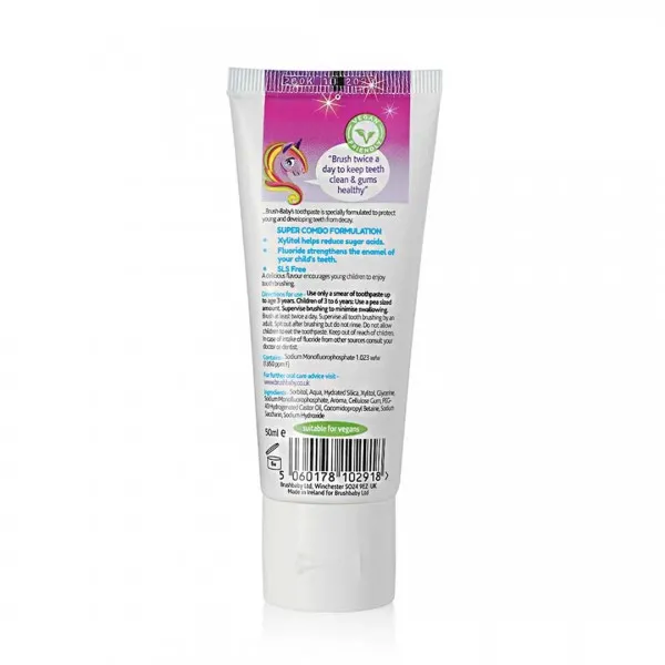 Зубна паста Unicorn Strawberry (3+), (Brush-baby) — Photo 3