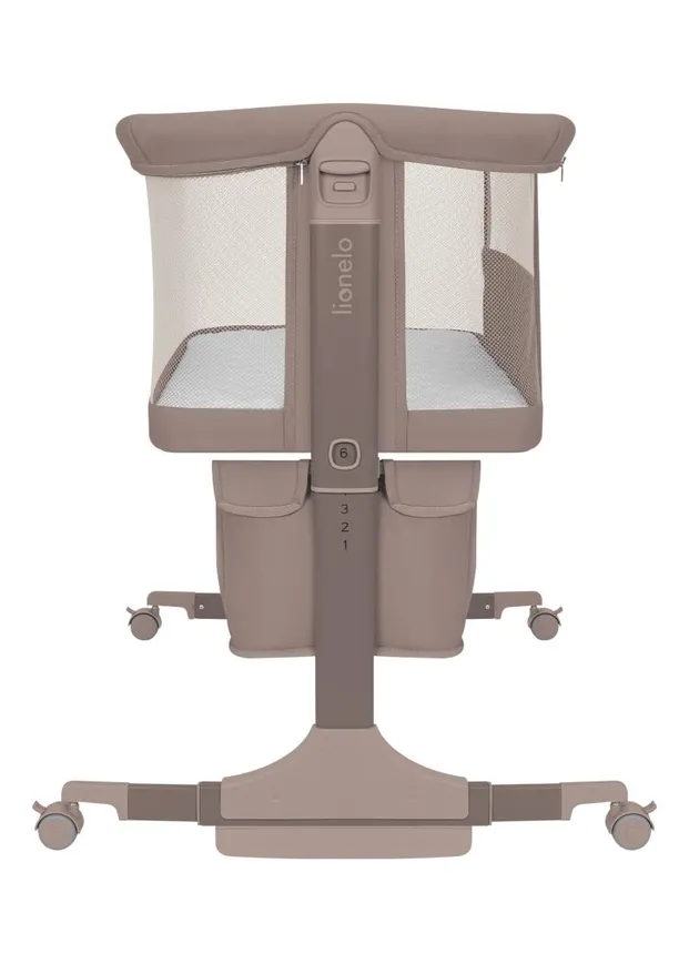 Ліжечко приставне Lionelo JODIE BEIGE TAUPE — Photo 5