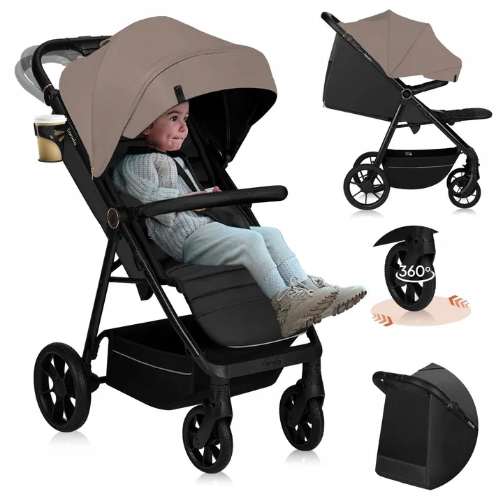Прогулянкова коляска Lionelo MIRA BEIGE SAND — Photo 10