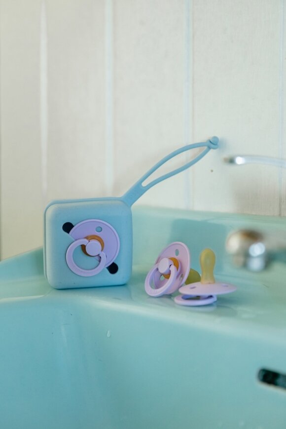 Силіконовий контейнер для пустушок BIBS Pacifier Case – Dusty Blue — Photo 13