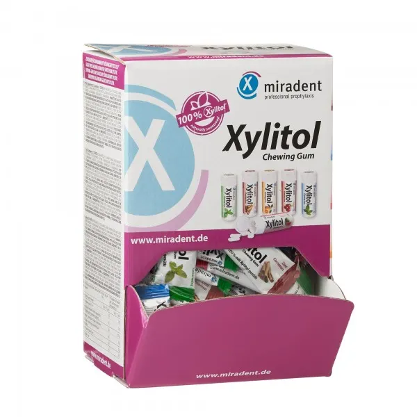 Жувальна гумка з ксилітолом Xylitol Chewing Gum (200 шт), (Miradent)