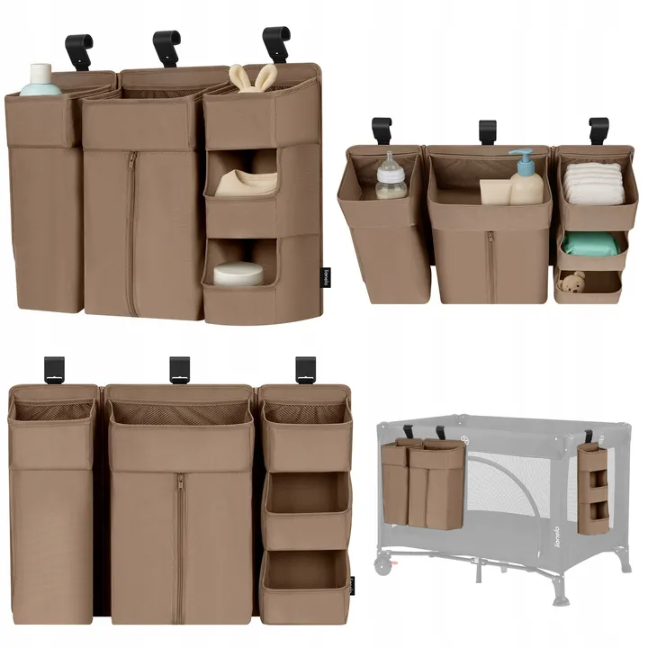 Органайзер для ліжечка Lionelo SIDEPOCKET LARGE BEIGE — Photo 4