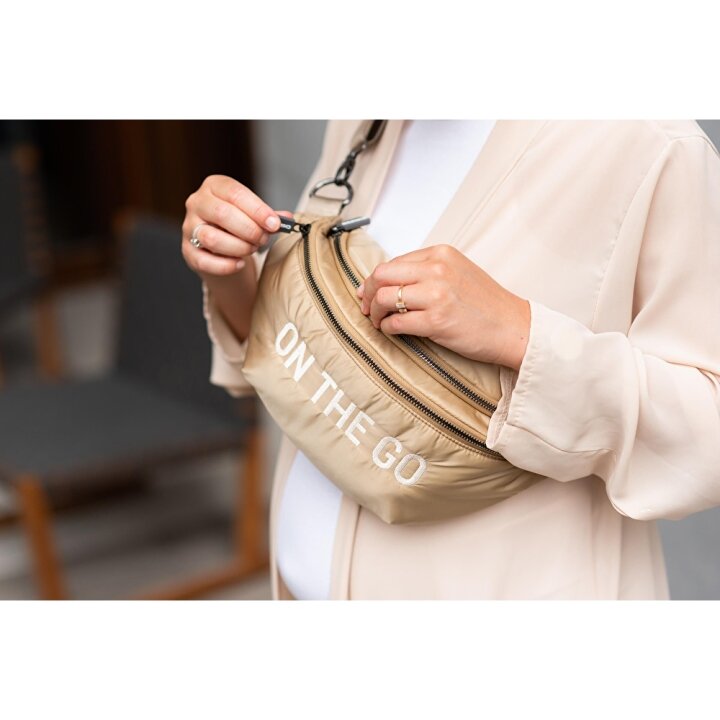 Сумка через плече Childhome Banana bag puffered beige — Photo 33