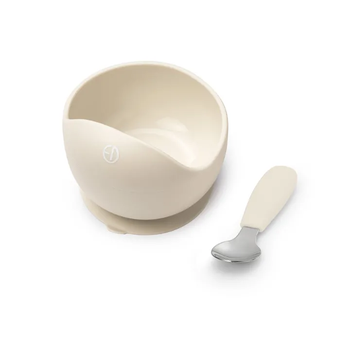 Набір для годування Elodie Details Silicone Bowl Set Vanilla White