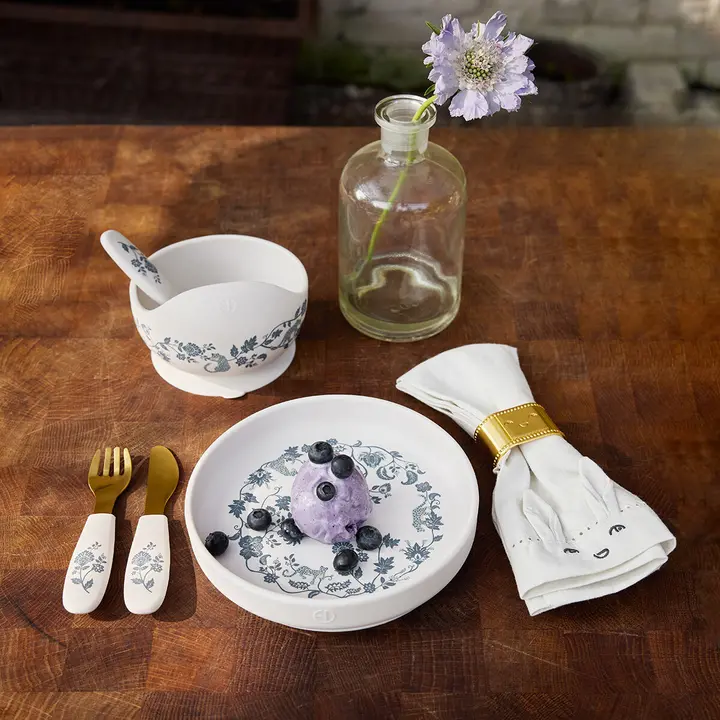 Набір для годування Elodie Details Silicone Bowl Set Garden Leo Toile — Photo 5