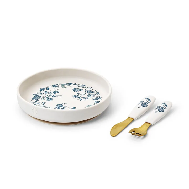 Набір для годування Elodie Details Silicone Plate Set Garden Leo Toile — Photo 3