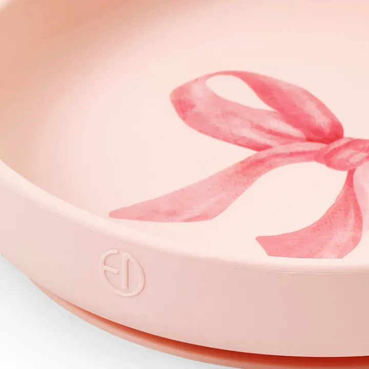 Набір для годування Elodie Details Silicone Plate Set Rosy Bow — Photo 12