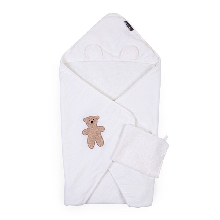 Рушник з капюшоном Childhome 80x80 terry teddy — Photo 12