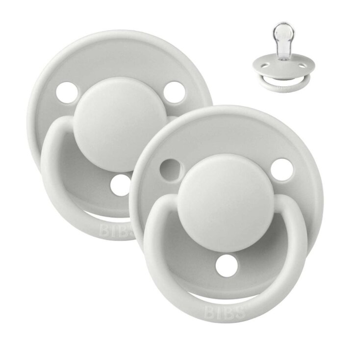 Соска пустушка BIBS De Lux Silicone Round (кругла) – Haze/Haze (2 в упаковці) 0-36 міс. — Photo 6