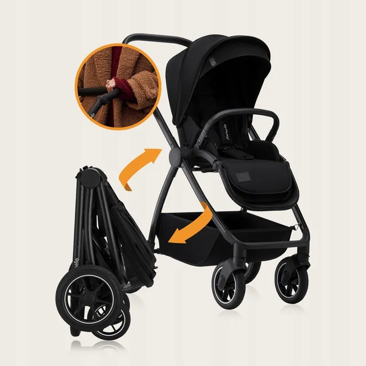 Універсальна коляска 2 в 1 Lionelo MERIL 2IN1 BLACK ONYX — Photo 5