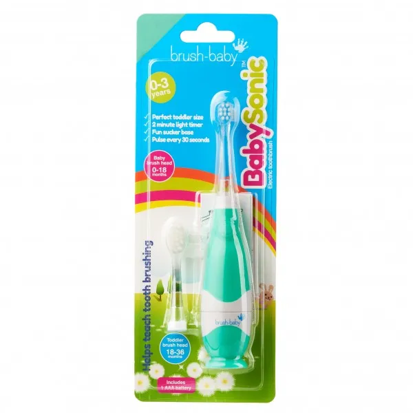 Електрична зубна щітка BabySonic (від 0 до 3 років) - Teal, (Brush-baby) — Photo 5