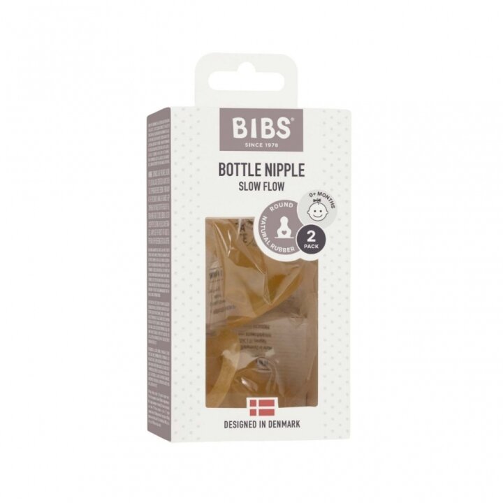 Змінні соски для пляшечки BIBS Bottle Niple 2 pack Latex Slow Flow (повільний потік) — Photo 3