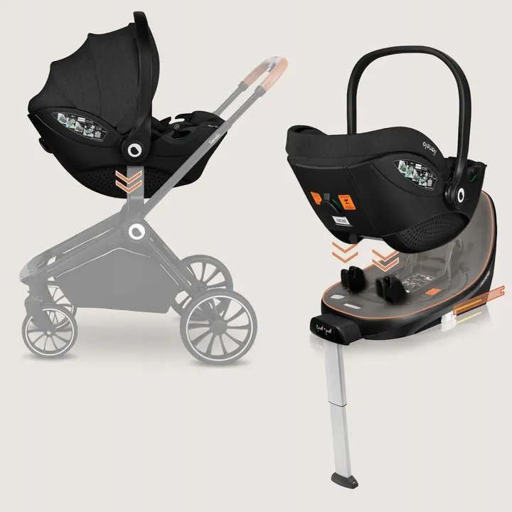 База з автокріслом Lionelo MOXIE I-SIZE SET BLACK CARBON — Photo 8