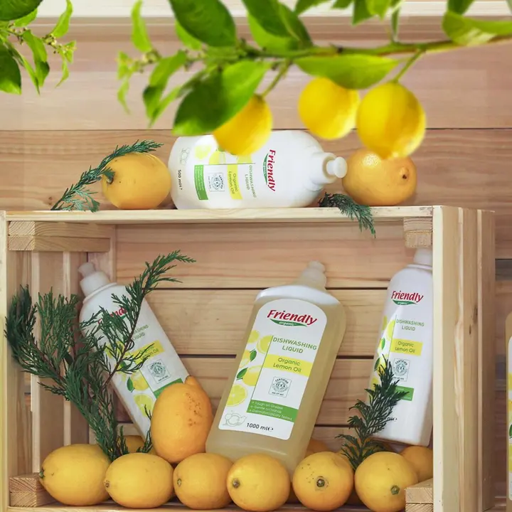 Органічний засіб для миття посуду Friendly Organic з лимонною олією 1000 мл — Photo 15