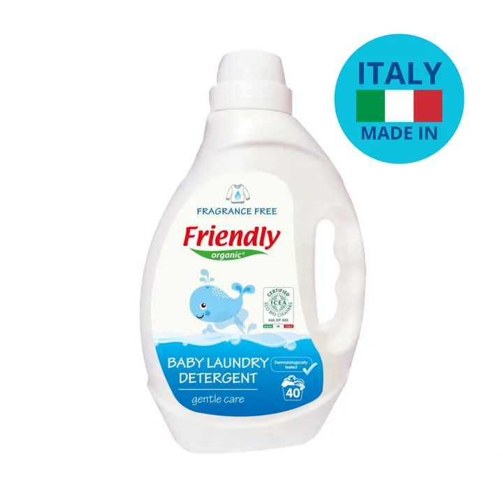 Органічний рідкий пральний порошок Friendly Organic без запаху 2000 мл (40 прань) — Photo 6