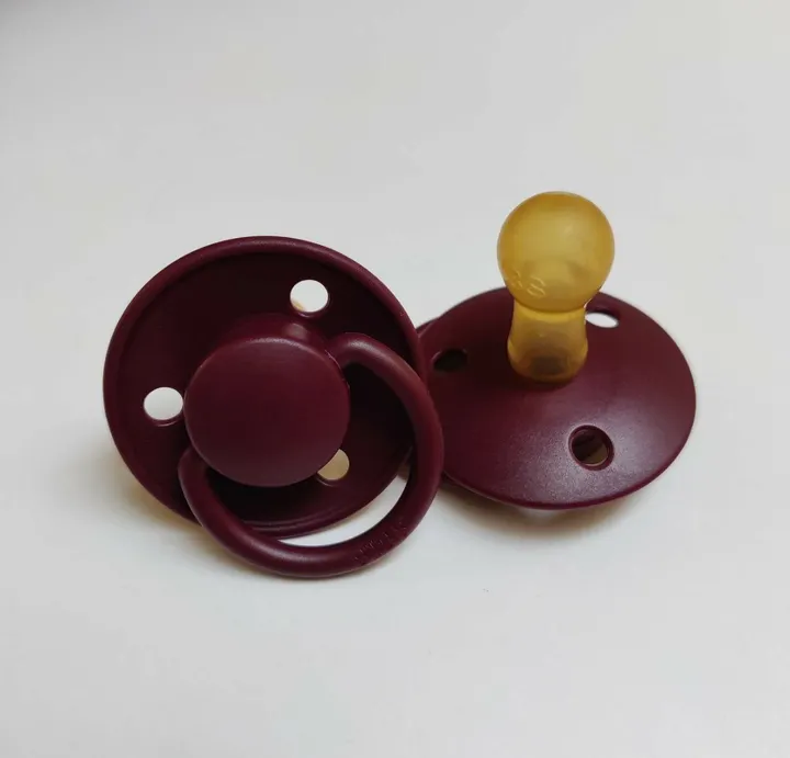 Соска пустушка BIBS De Lux Latex Round (кругла) – Elderberry 6-18 міс. — Photo 7