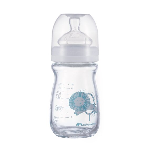 Пляшечка для годування скляна BEBE CONFORT EMO 130ML T0 FF