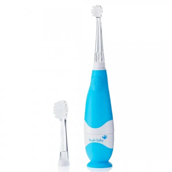 Електрична зубна щітка BabySonic (від 0 до 3 років) - Blue, (Brush-baby) — Photo 9