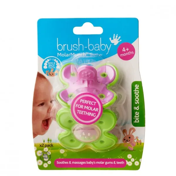 Прорізувач MolarMunch Teether - Pink/Green, (Brush-baby) — Photo 2