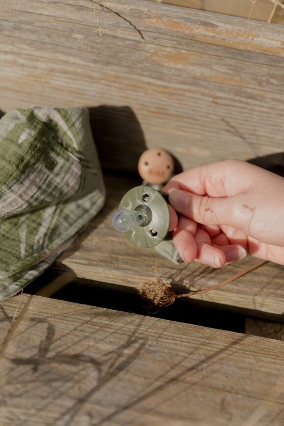 Тримач для пустушки BIBS Pacifier Clip Tie Dye Camo Green — Photo 3