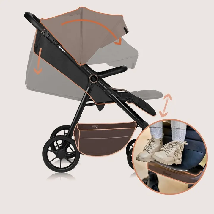 Прогулянкова коляска Lionelo MIRA BEIGE SAND — Photo 7