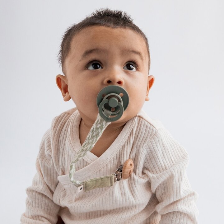 Тримач для пустушки BIBS Pacifier Clip Braided Baby Blue — Photo 31