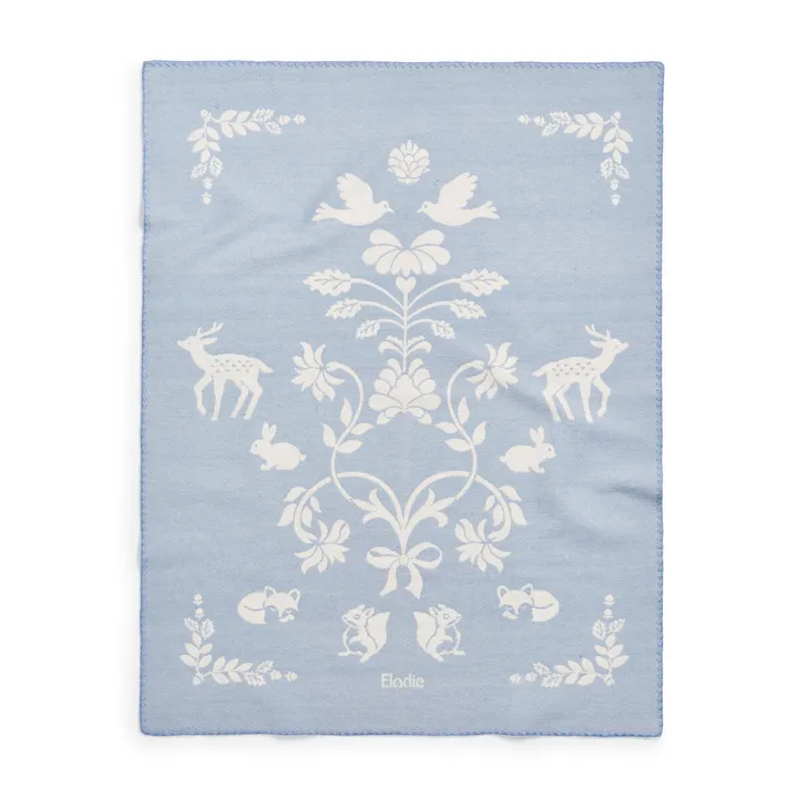 Плед Elodie Details Jacquard Blanket Blueberry Blue — Photo 8