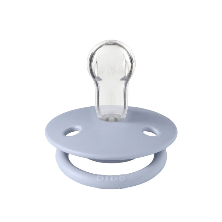 Соска пустушка BIBS De Lux Silicone Round (кругла) – Dusty Blue 0-36 міс. — Photo 5