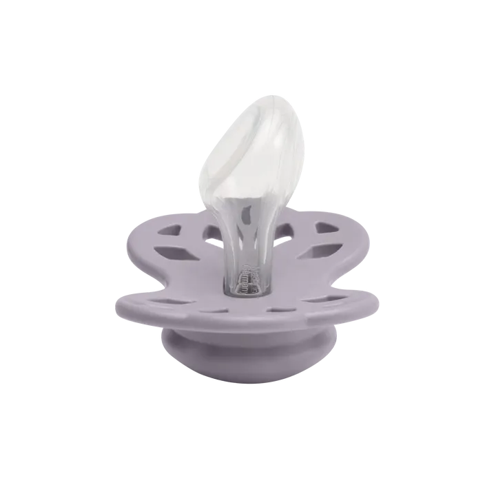 Соска пустушка BIBS Infinity Silicone Anatomical (анатомічна) – Fossil Grey 6-18 міс. — Photo 3