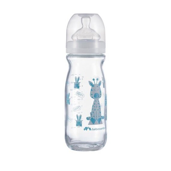 Пляшечка для годування скляна BEBE CONFORT EMO 270ML T1 FF