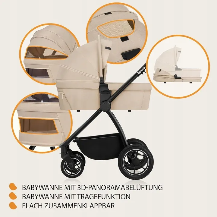 Універсальна коляска 2 в 1 Lionelo MERIL 2IN1 BEIGE SAND — Photo 6