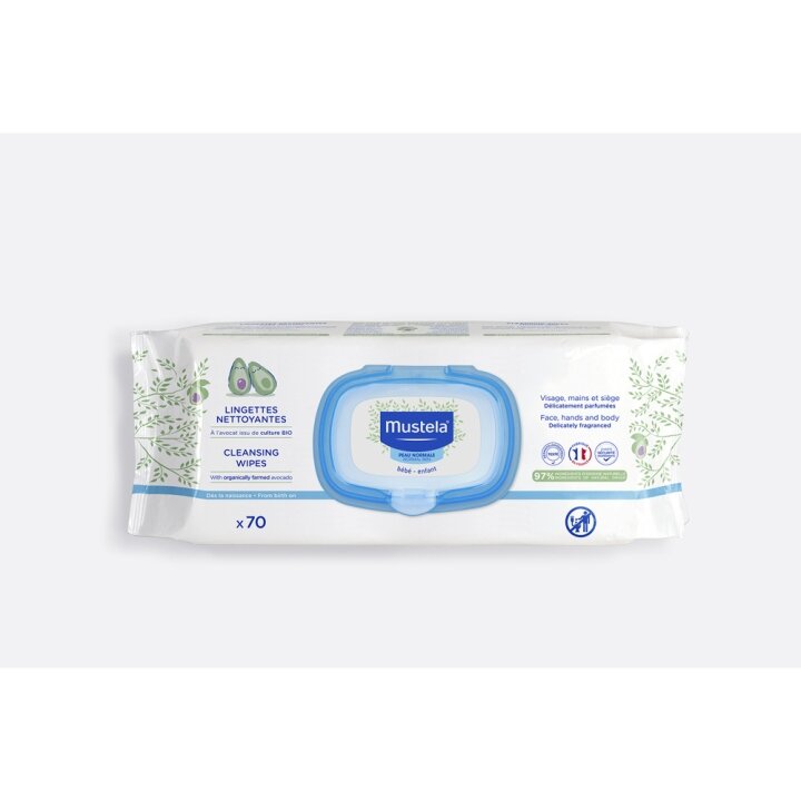 Серветки для тіла MUSTELA (Мустела) Dermo-soothing wipes 70 шт