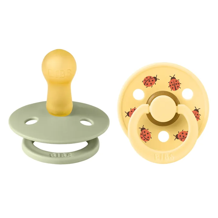 Пустушка Studio Colour 2 PACK Latex Round (кругла) Ladybug – Sage Mix (2 в упаковці) 6-18 міс. — Photo 6
