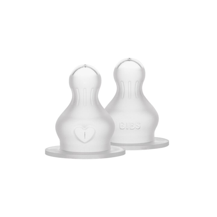 Змінні соски для пляшечки BIBS Bottle Niple 2 pack Silicone Medium Flow (середній потік) — Photo 2