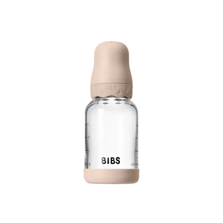 Скляна дитяча пляшечка BIBS Glass Boheme Baby Bottle Round Latex 1 pack 120 мл Slow Flow Blush — Photo 9