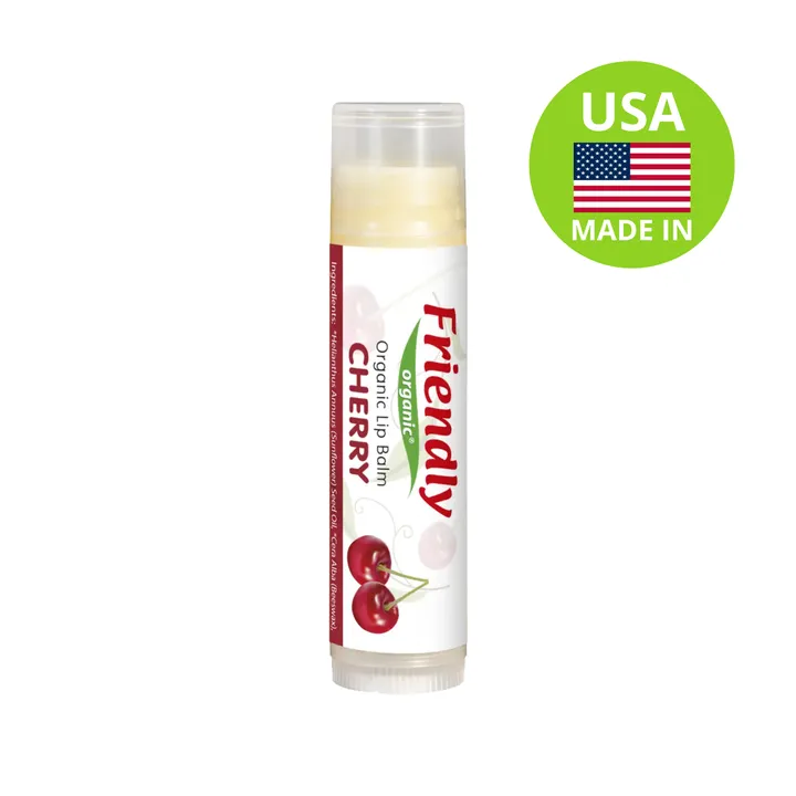 Органічний бальзам для губ Friendly Organic вишня 4,25 гр — Photo 6