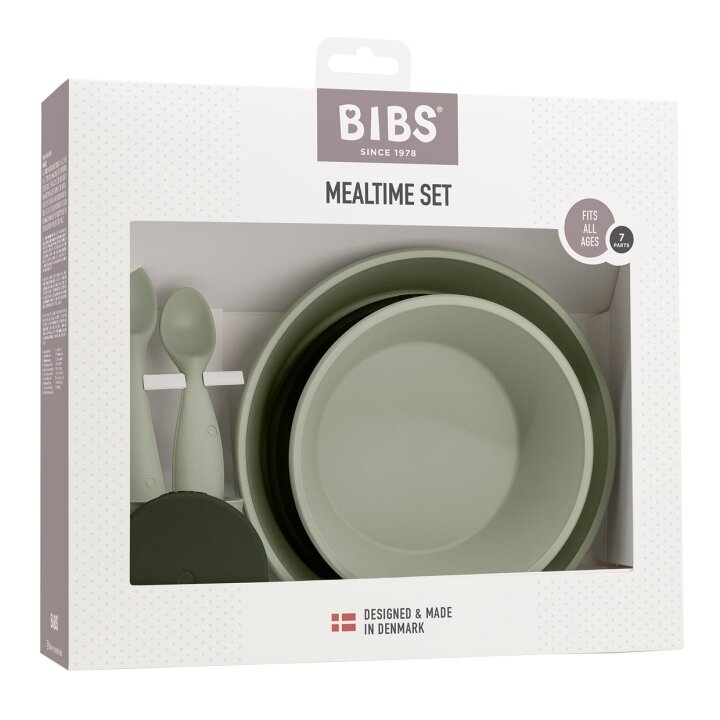 Набір посуду (миски, ложки, чашка) BIBS Complete Dinner Set - Sage — Photo 7