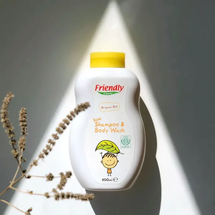 Органічний дитячий шампунь-гель Friendly Organic з екстрактом вівса 400 мл — Photo 14