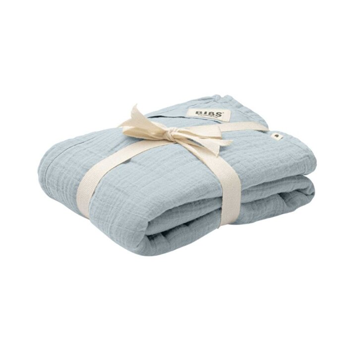 Муслінова тканина пелюшка BIBS Muslin Swaddle 1 шт в упаковці, Baby Blue 120х120 см