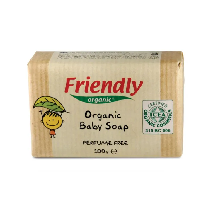 Органічне тверде мило для рук Friendly Organic без запаху 100 гр — Photo 13